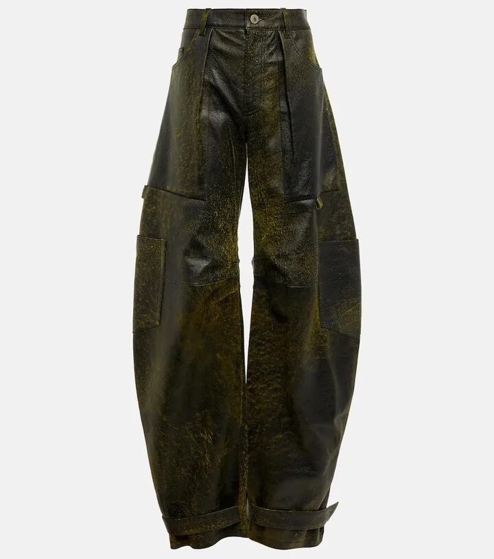 Codi embroidered leather pants