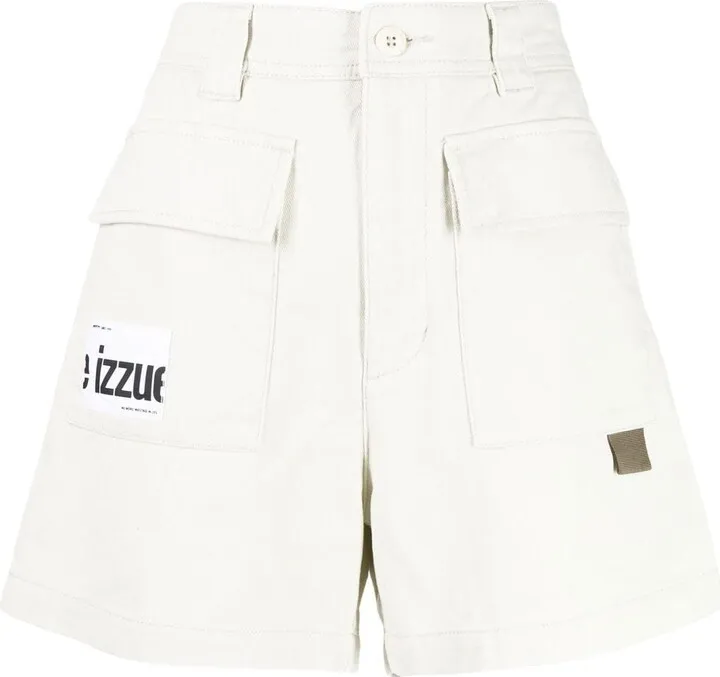 High-Waist Cargo Shorts