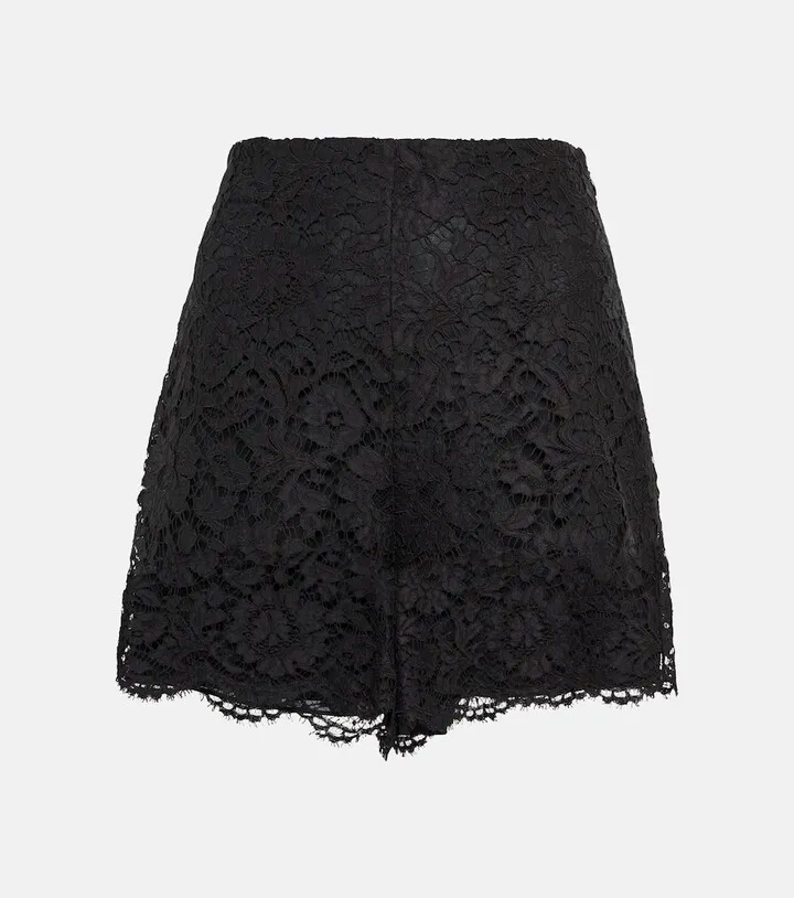 High-rise lace shorts