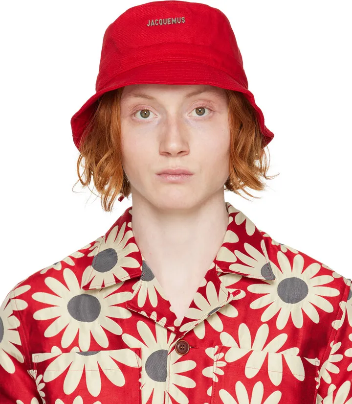 Jacquemus Red 'Le Bob Gadjo' Bucket Hat