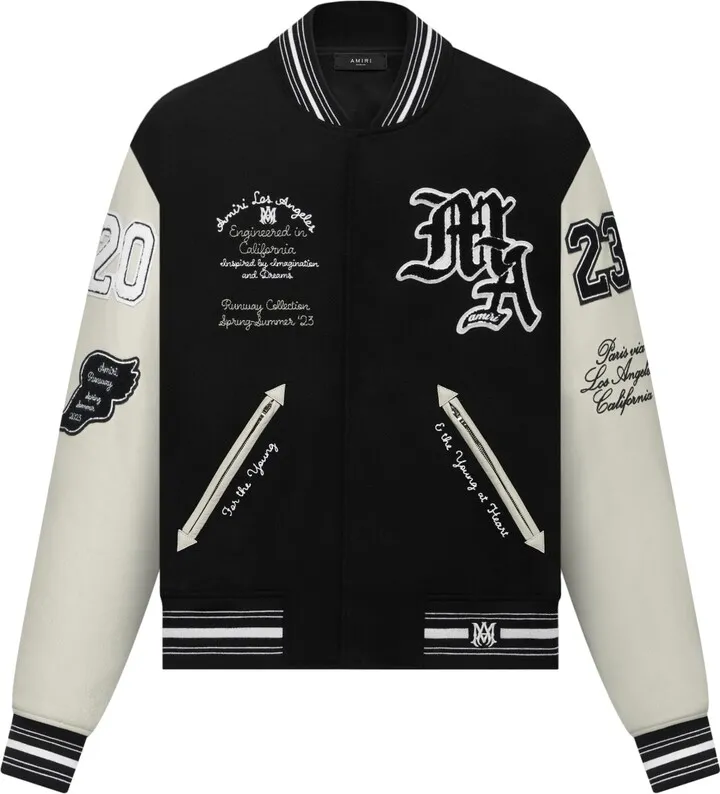 Logo Patch Varsity Bomber Jacket