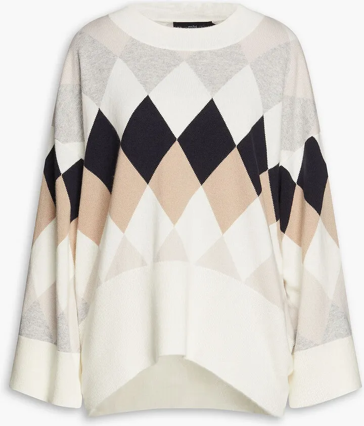 Ainsley argyle cashmere sweater