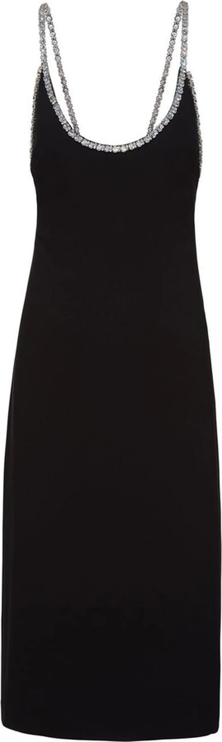 Crystal-Embroidered Midi Dress