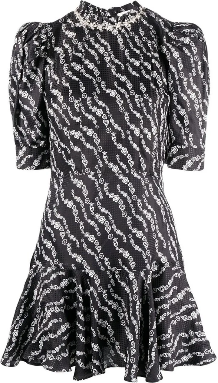 Suisse floral-print mini dress
