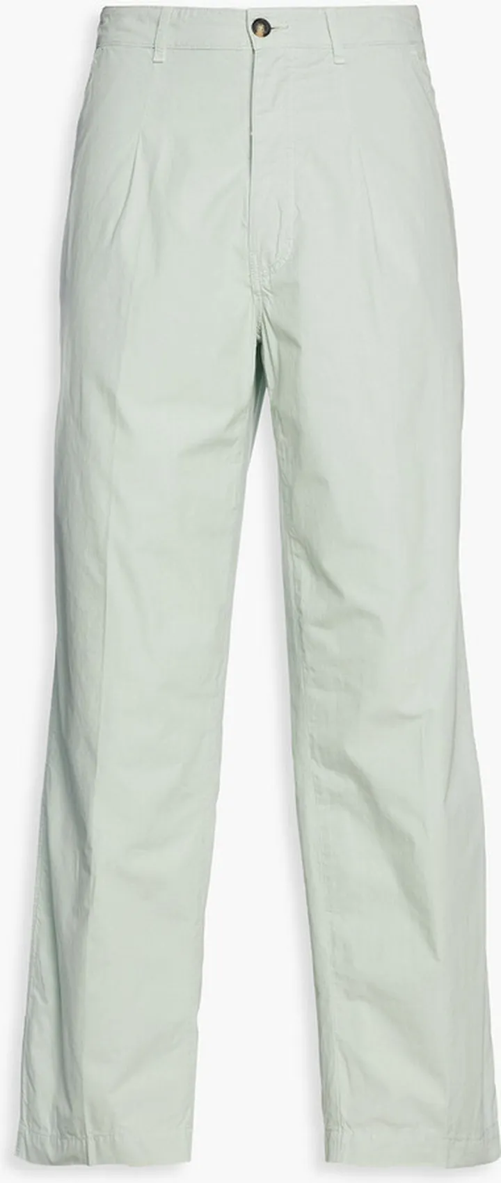 Pleated cotton chinos