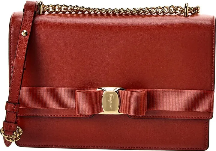 Ferragamo Vara Bow Medium Leather Shoulder Bag