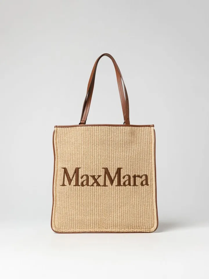 Max Mara Easy Bag woven raffia bag