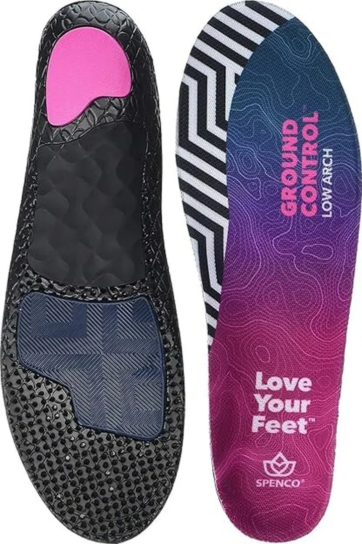 Spenco Ground Control Low Arch (Black) Insoles Accessories Shoes