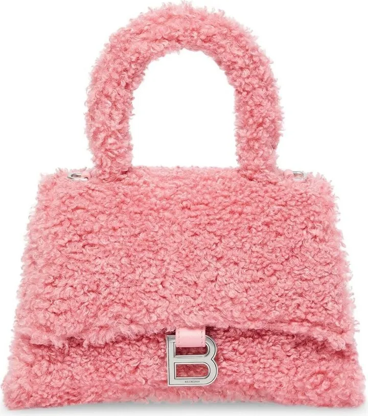 S Hourglass furry tote bag