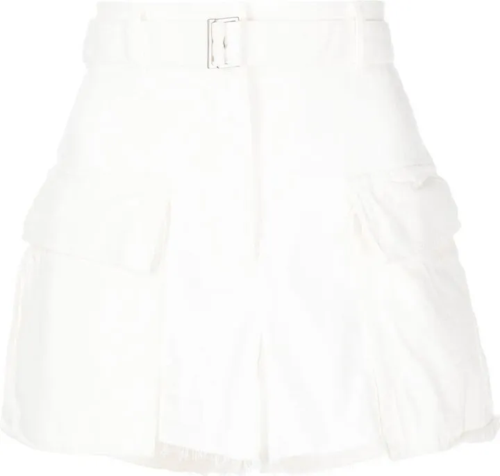 Cargo-Pocket Belted Shorts