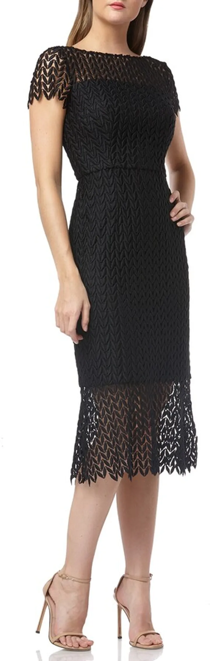 Tatum Floral Lace Midi Dress