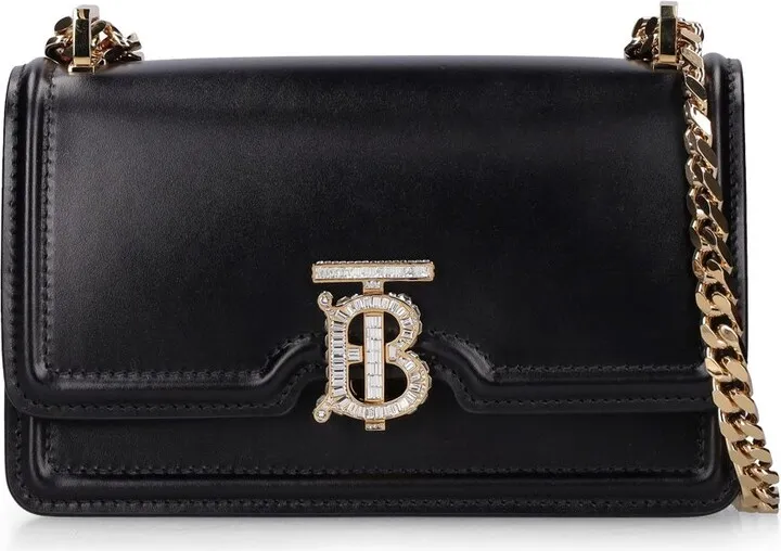 Mini TB elongated smooth leather bag
