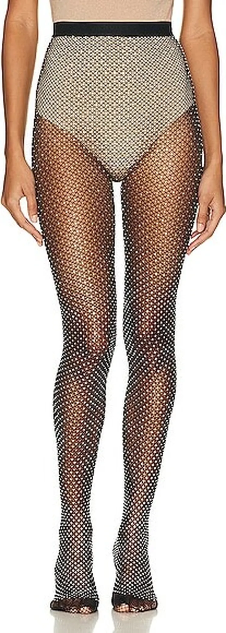 Balenciaga Crystal Mesh Tight in Black