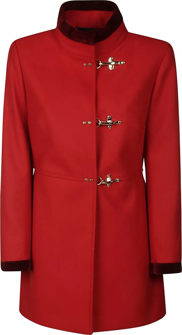 High-neck Flared Short Coat
