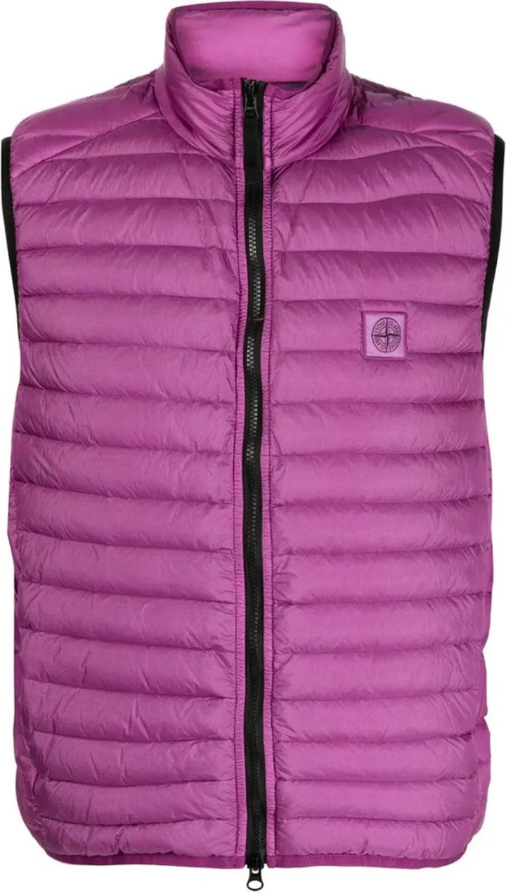 Tape-Detailing Quilted Gilet