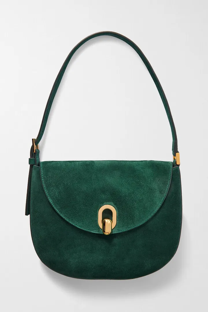 Savette - Tondo Small Suede Shoulder Bag - Green
