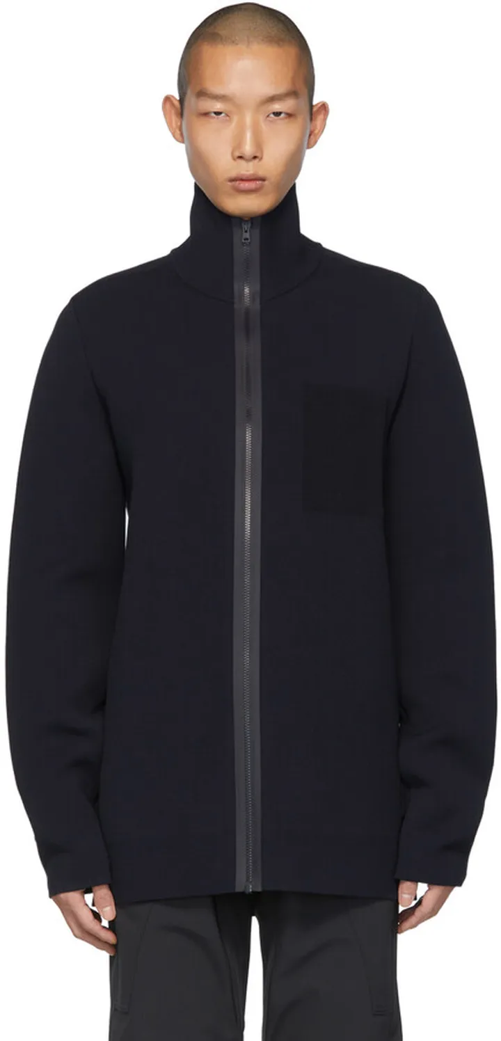 Bottega Veneta Navy Scuba Double Sweater