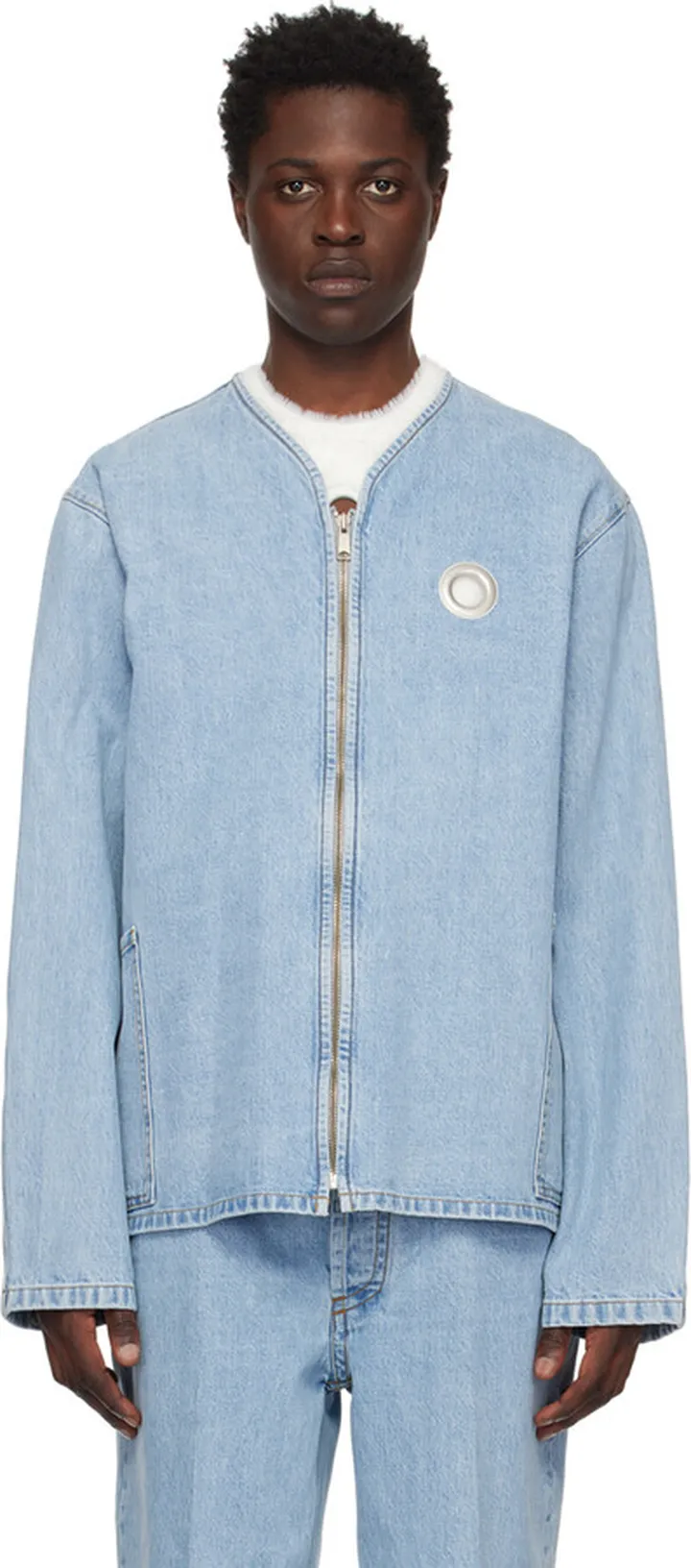 Craig Green Blue Zip Denim Jacket