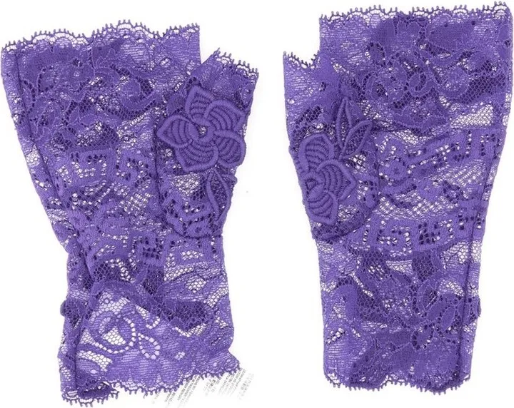 Versace Lace-Embroidered Sheer Gloves