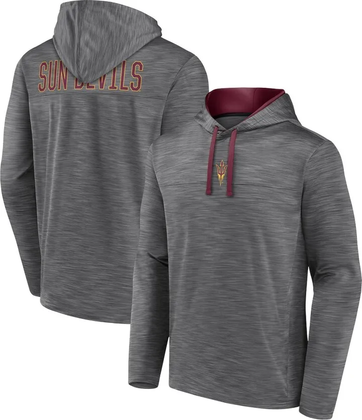 NCAA Arizona State Sun Devils Men's Back Logo Heathered Gray Hoodie - L