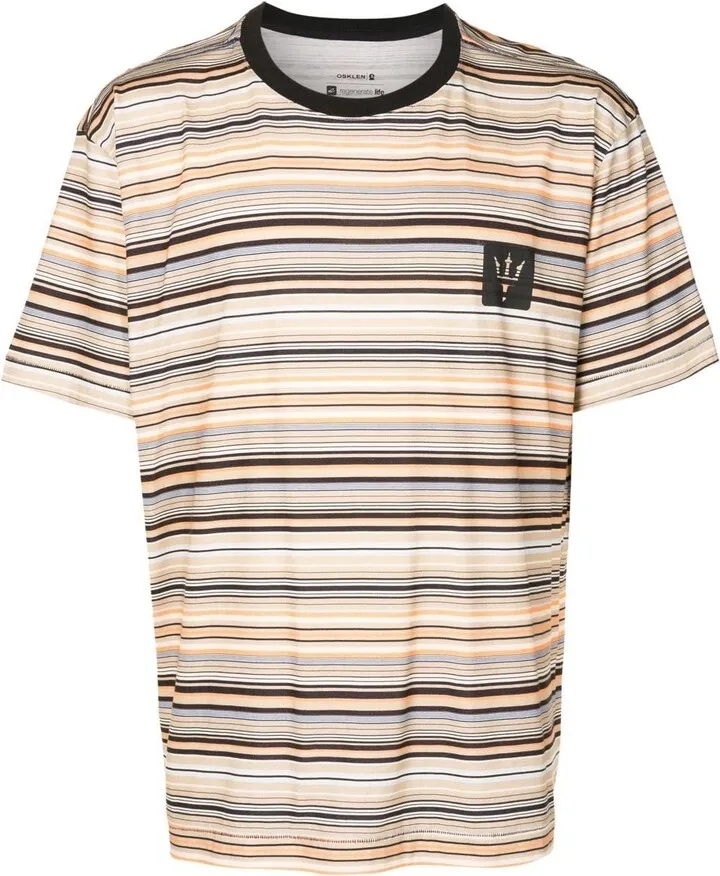 horizontal-stripe cotton T-shirt
