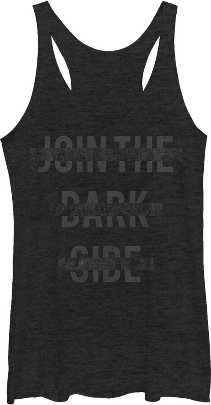 Women's Star Wars Censored Join the Dark Side Racerback Tank Top - Black Heather - Large