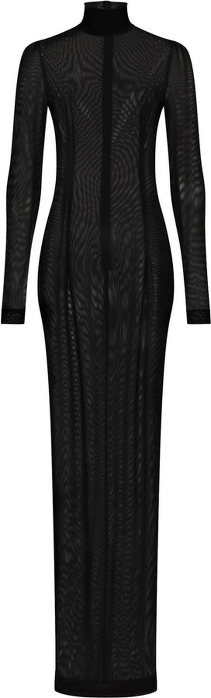 KIM DOLCE&GABBANA high-neck sheer floor length dress