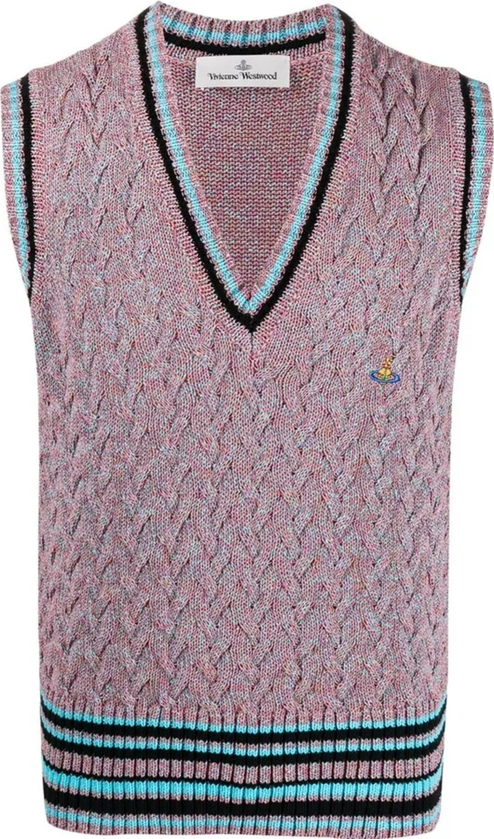 V-neck sleeveless jumper