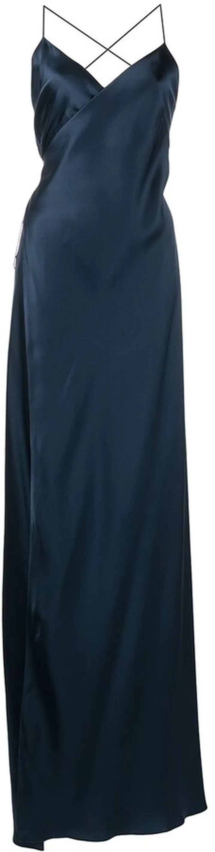 V-neck silk dress