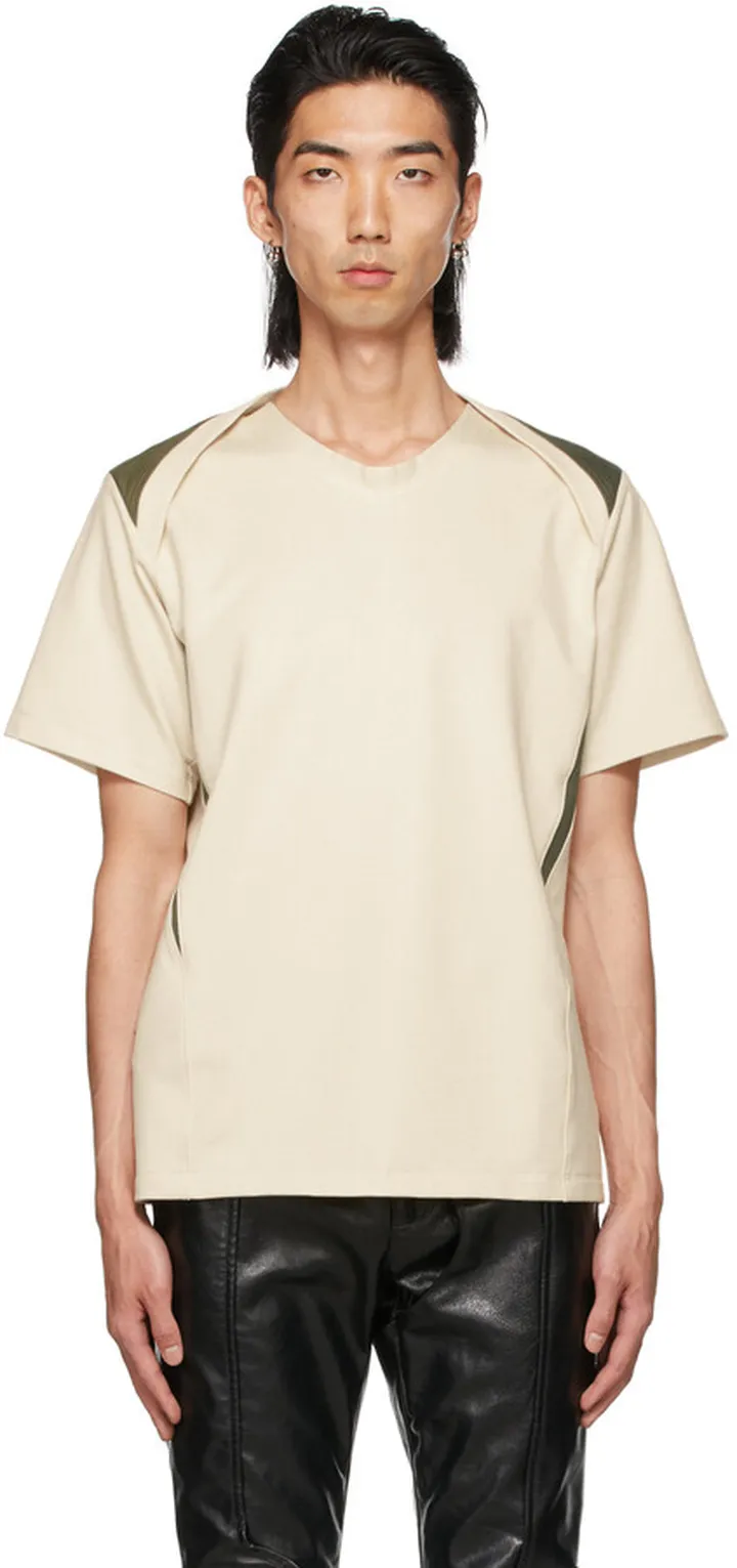 ADYAR SSENSE Exclusive Off-White & Green Clementi T-Shirt