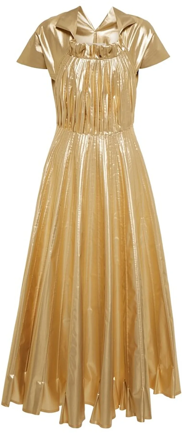 Metallic midi dress