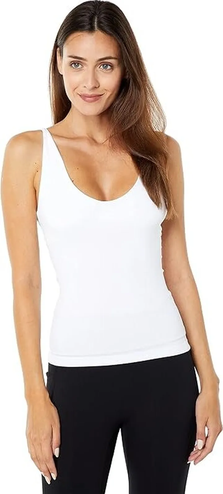 Free People Seamless V-Neck Cami (White) Women's Clothing