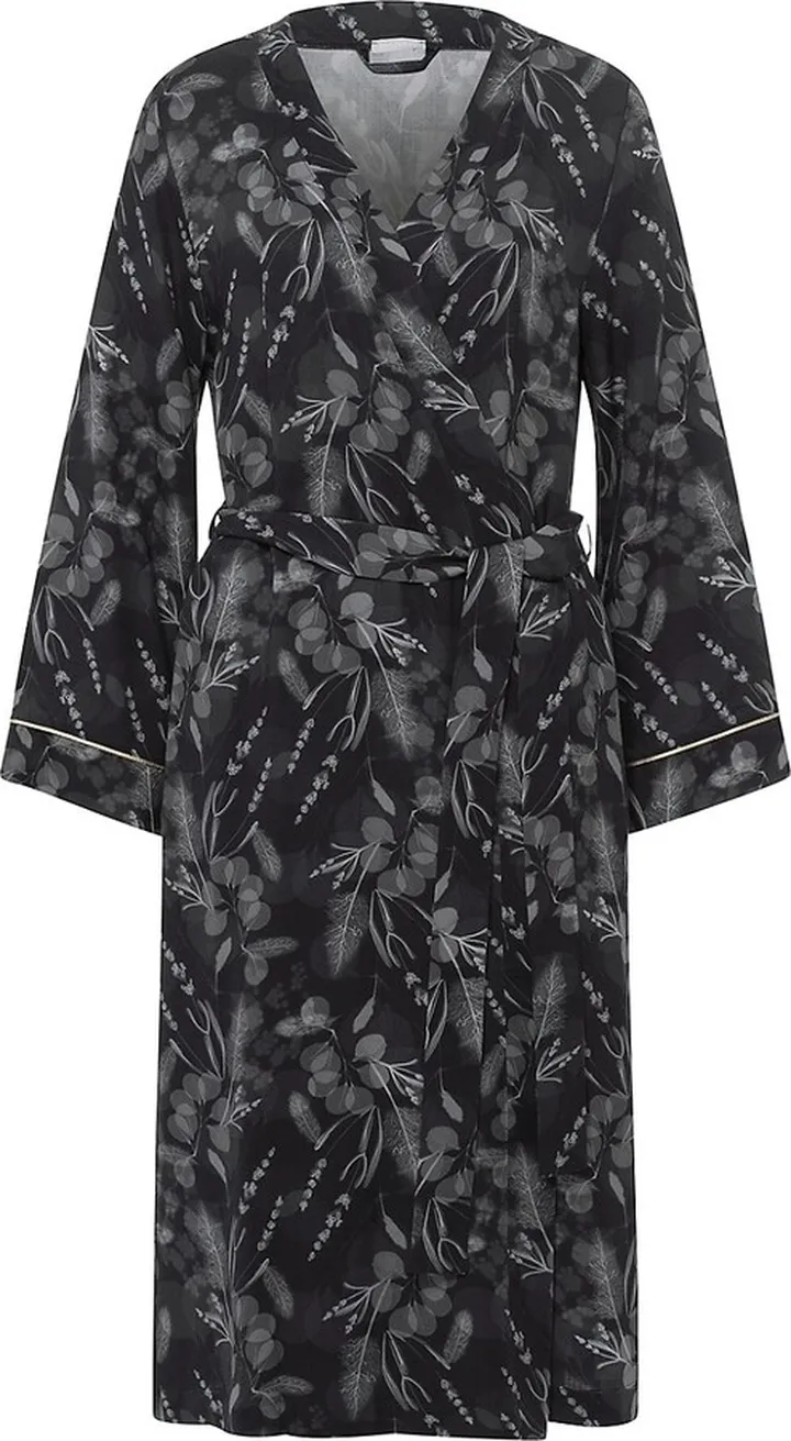 Belted Floral Cotton Twill Robe