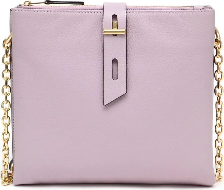 Gabby Chain Leather Crossbody Bag
