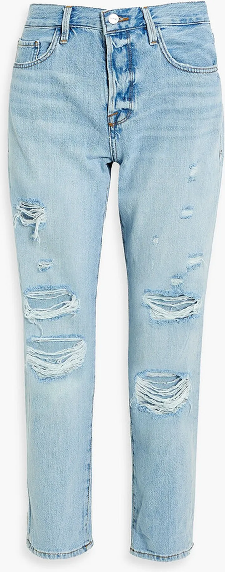 Le Garcon distressed slim boyfriend jeans