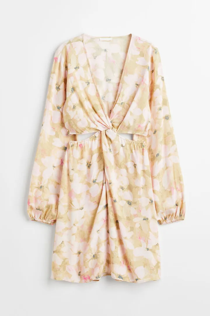 Knot-detail Cut-out Dress