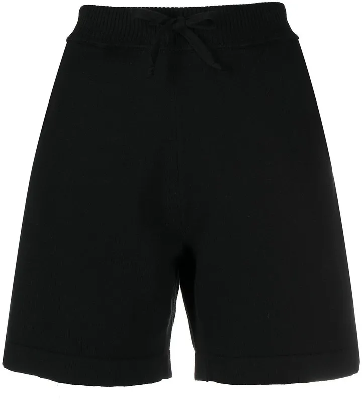 Ribbed Waistband Cotton Shorts