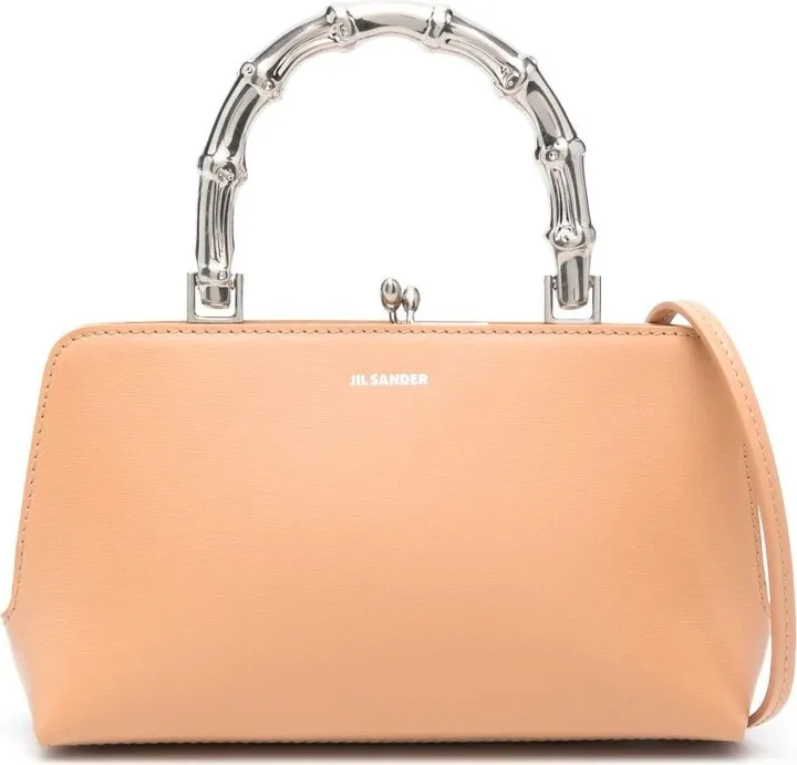 Logo-Print Leather Tote Bag