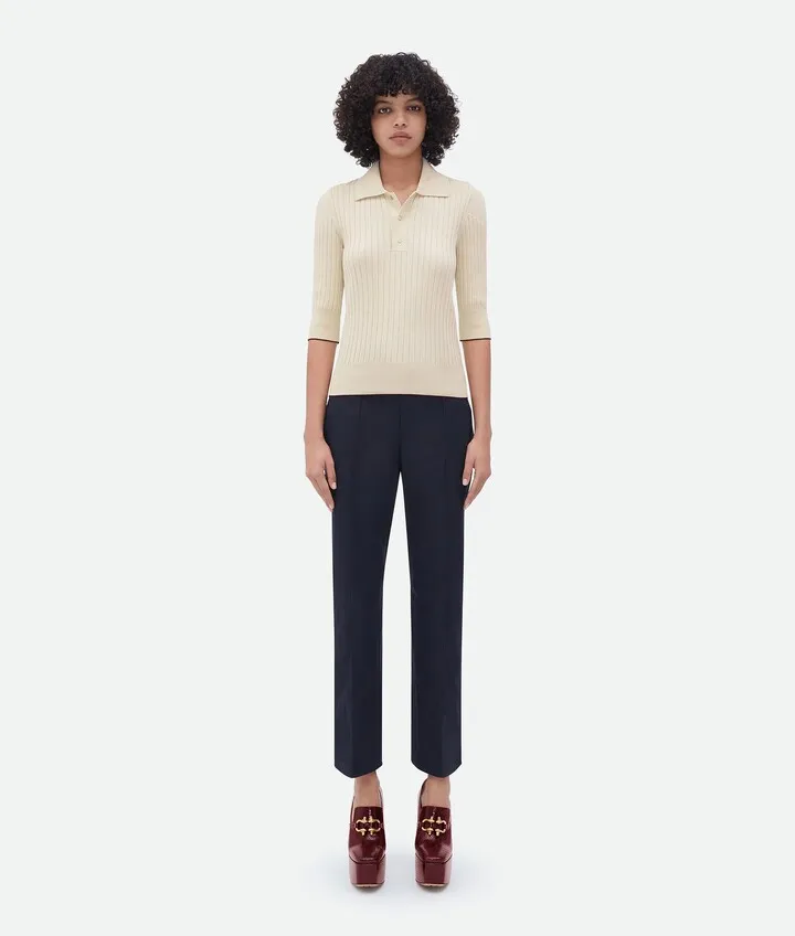 Ribbed Cotton Polo