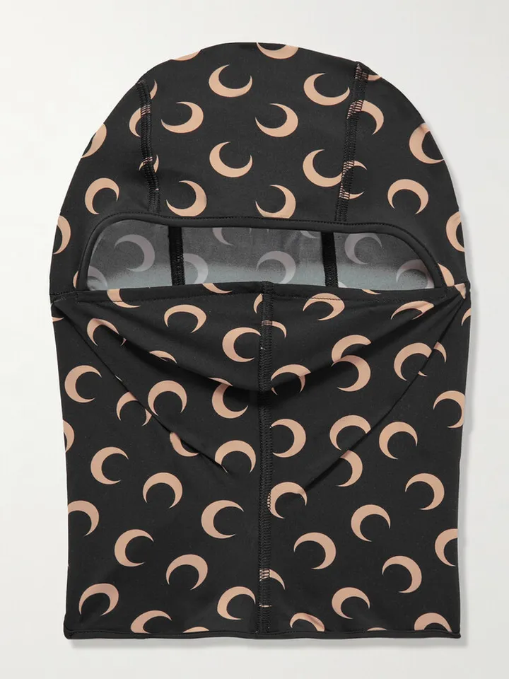 Logo-Print Stretch Recycled-Shell Balaclava