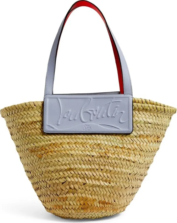 Christian Louboutin Loubishore Woven Straw Basket Bag