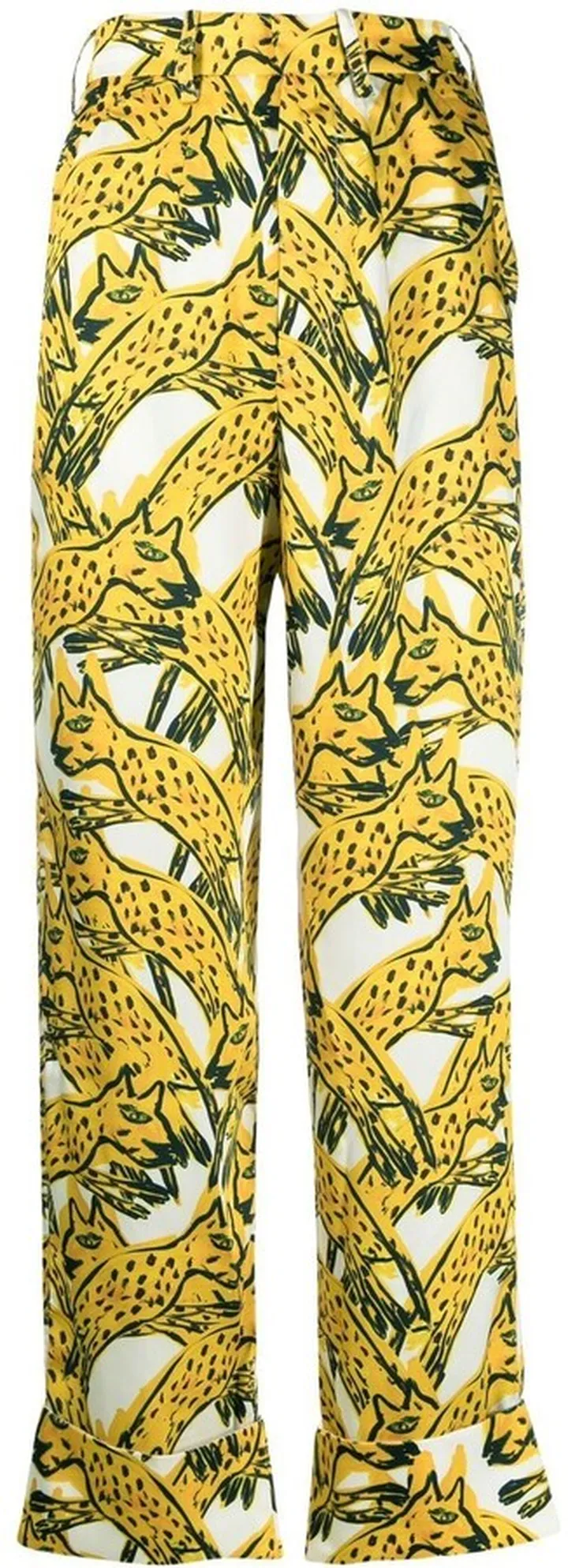 Pouncing Cheetah straight leg trousers