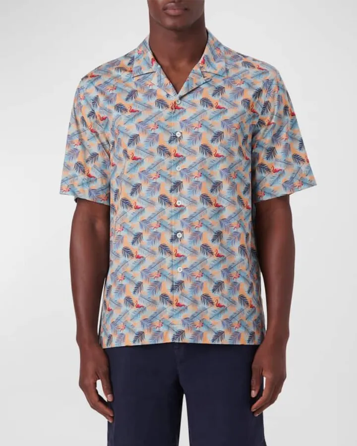 Men's OoohCotton Tech Flamingo Camp Shirt