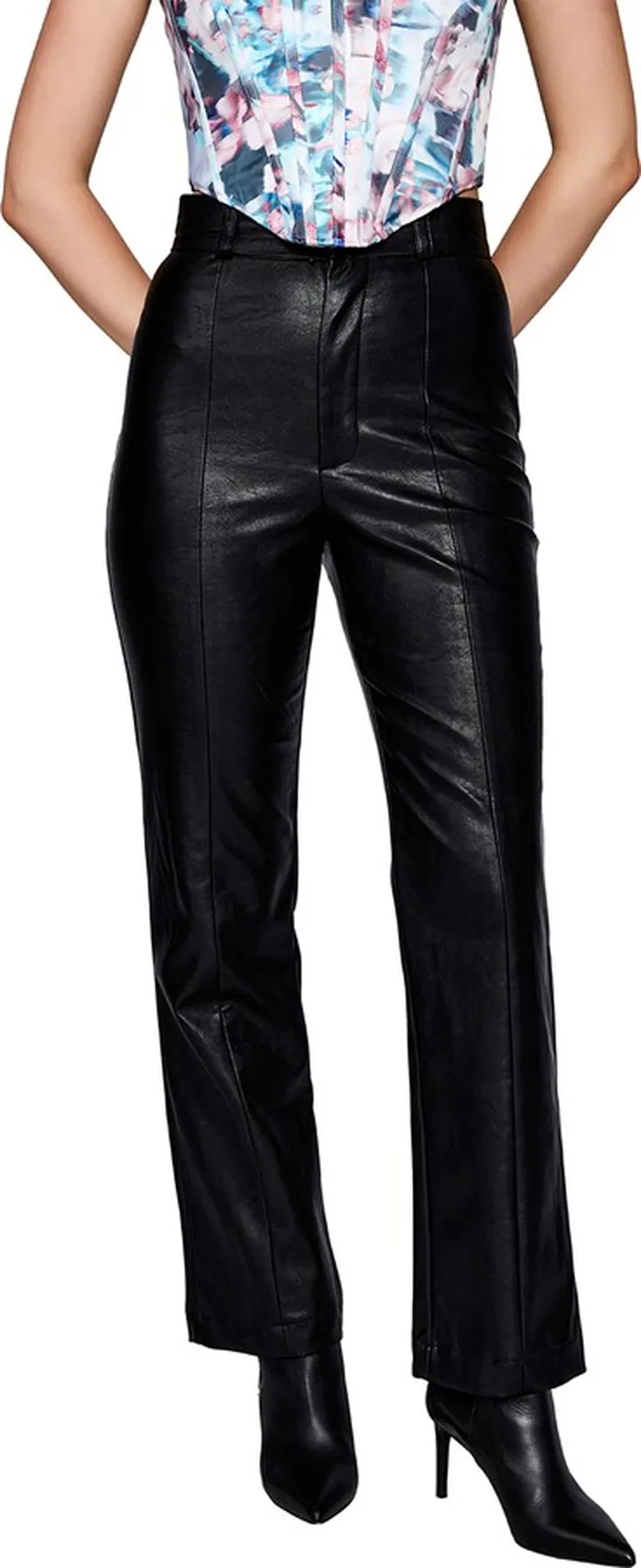 Cleo High Waist Faux Leather Pants