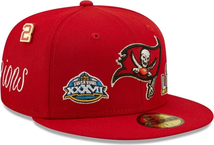 Men's New Era Scarlet Tampa Bay Buccaneers Historic Champs 59FIFTY Fitted Hat