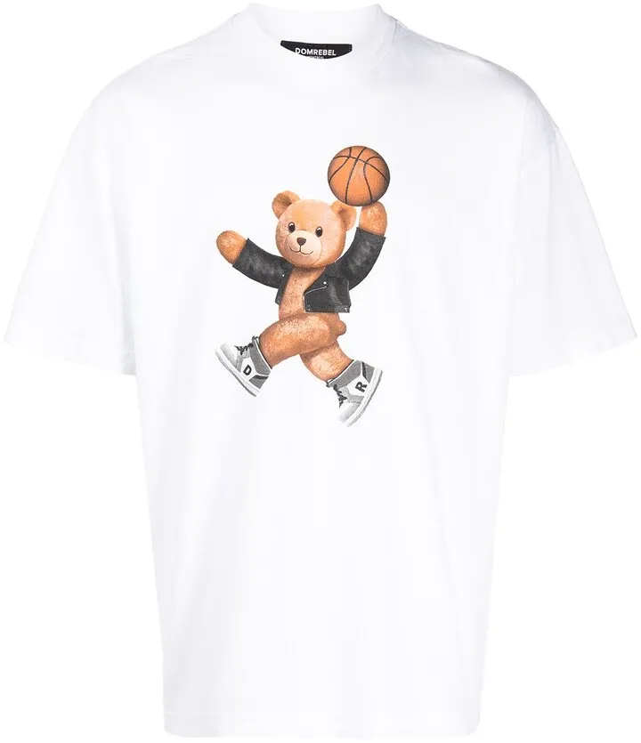 Basketball Bear graphic-print T-shirt