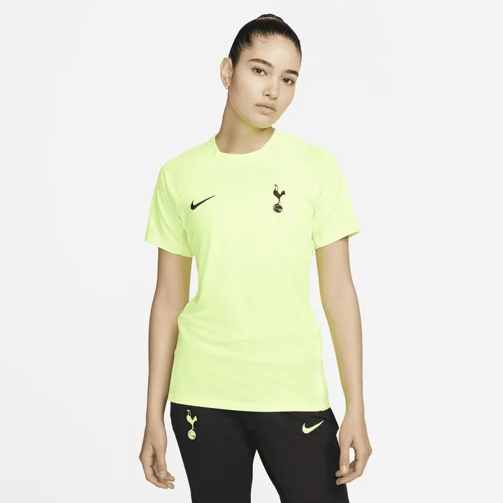Tottenham Hotspur Nike Women's Dri-FIT Short-Sleeve Soccer Top in Yellow