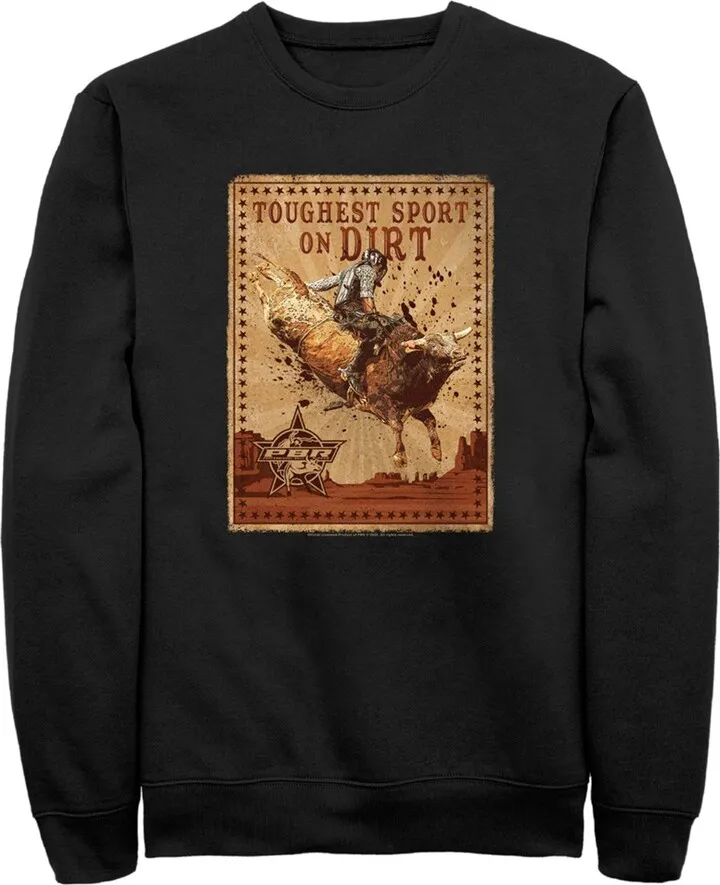 Men's Professional Bull Riders Toughest Sport on Dirt Sweatshirt - Black - X Large