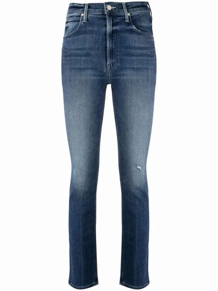 High-Rise Slim-Cut Jeans