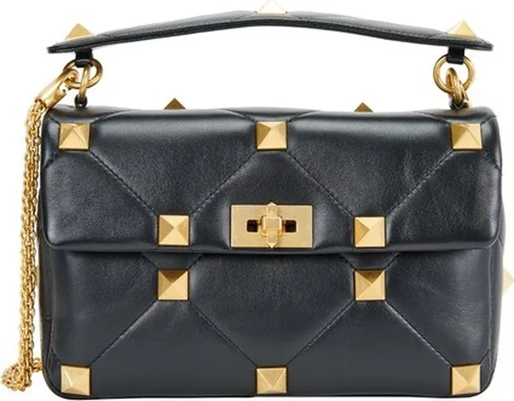 Large Roman Stud The Shoulder Bag in nappa with chain